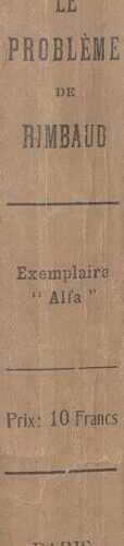 19,5 x 13,5 εκ. XII σ. + 309 σ. + 3 σ. χ.α., όπου στη ράχη η τιμή του βιβλίου “10 francs�